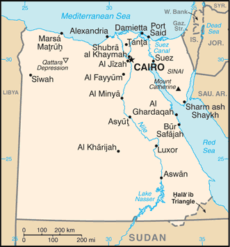 Mapa Egiptu
