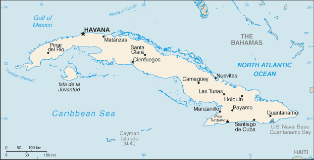 Mapa Kuby