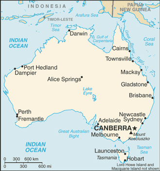 Mapa Australii