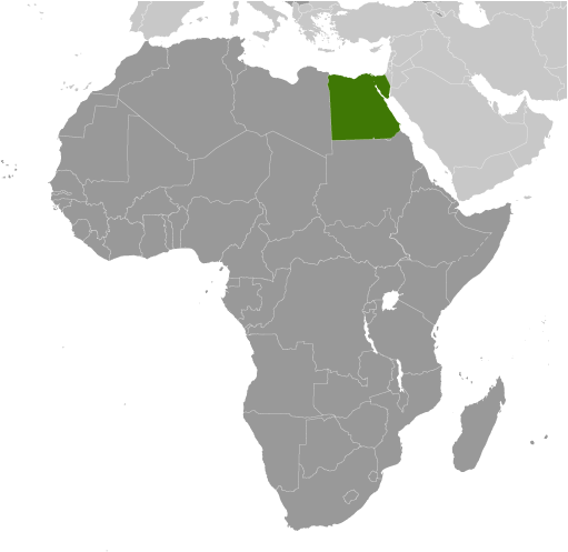 Położenie Egiptu na mapie Afryki