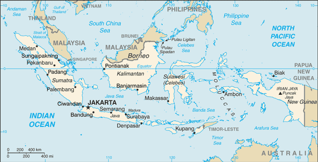 Mapa Indonezji