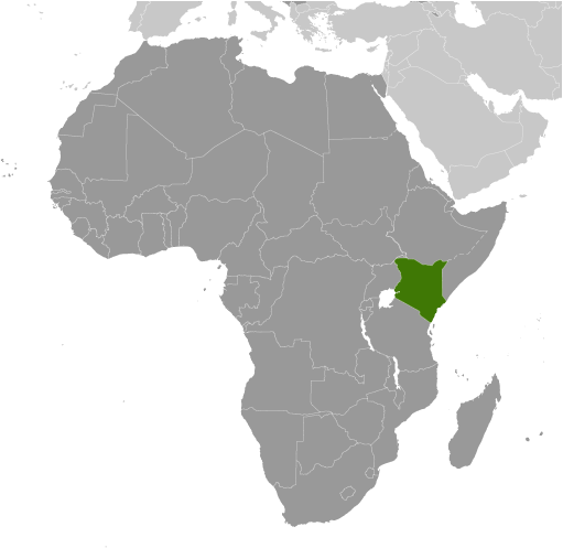 Położenie Kenii na mapie Afryki