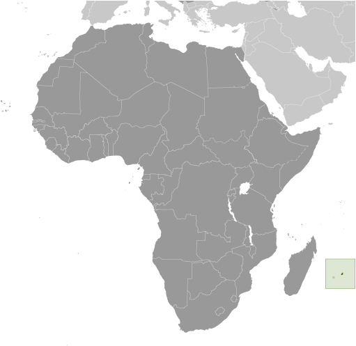 Położenie Mauritiusa na mapie Afryki