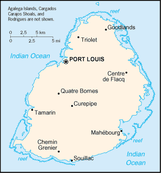 Mapa Mauritiusa