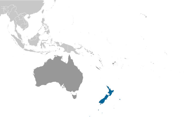 Położenie Nowej Zelandii