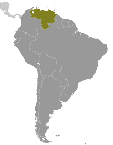 Położenie Wenezueli na mapie Ameryki
